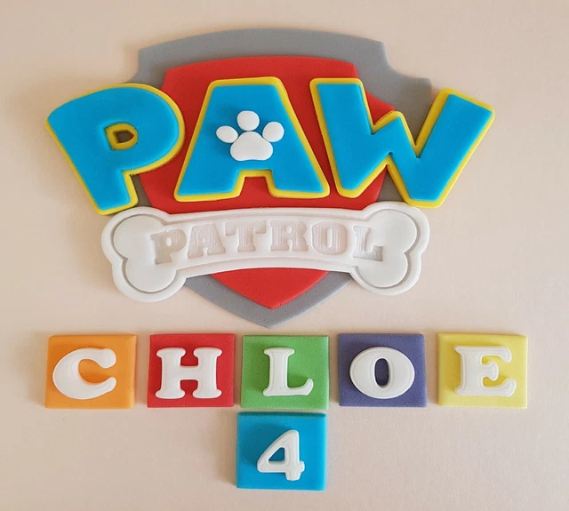 EDIBLE FONDANT ICING (Unofficial) Paw Patrol Logo Style Children's Cake