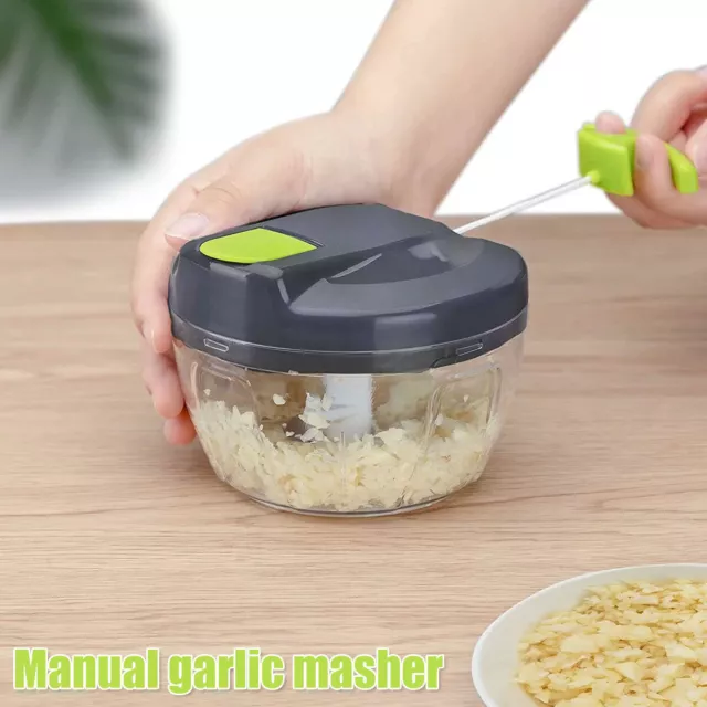 520ml Manual Food Chopper Hand Pull String Vegetable Cutter Onions Garlic ✨