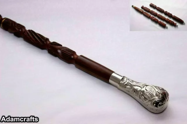 Vintage Brass Handle Victorian style Handmade Wooden Walking Solid Canes style