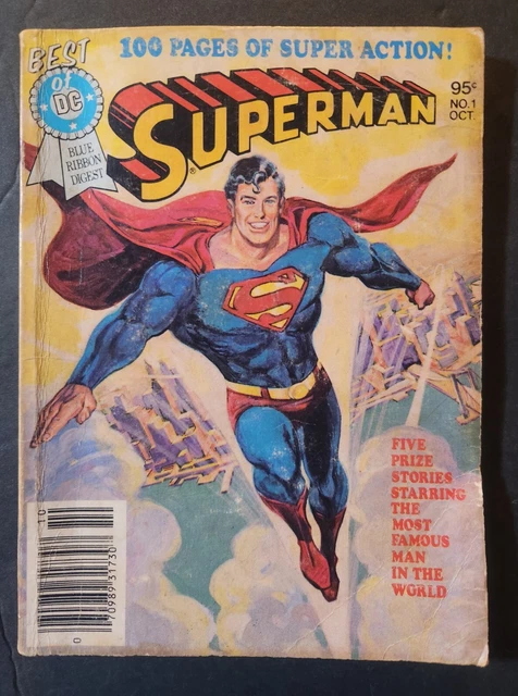 BEST OF DC: BLUE RIBBON DIGEST #1  DC 1979 SUPERMAN 100 PAGES  1st ED VG