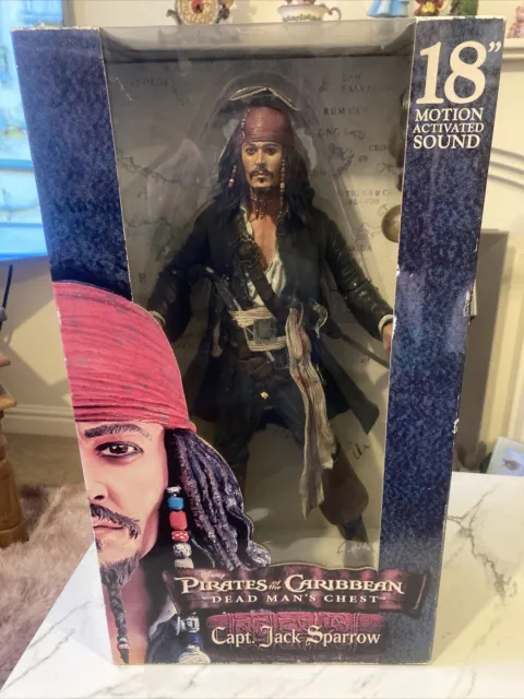 Disney Store Captain Jack Sparrow 18" Motion Activated Talking Figure