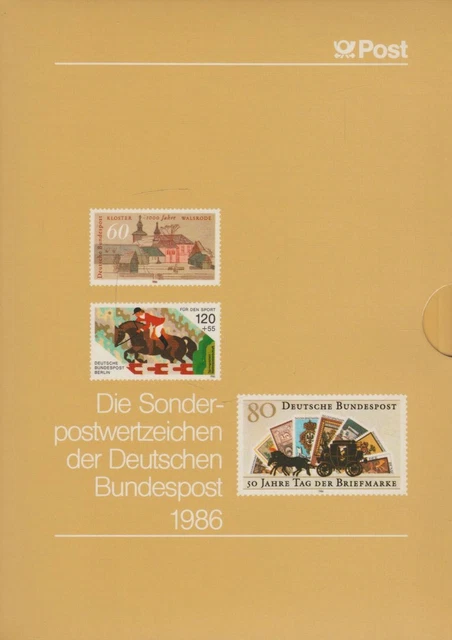 Jahrbuch 1986 Bundespost + Berlin komplett mit Schuber Postfrisch (TOP)