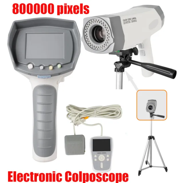 800,000 pixels Digital Electronic Colposcope Video Camera LED Handle Tripod FDA