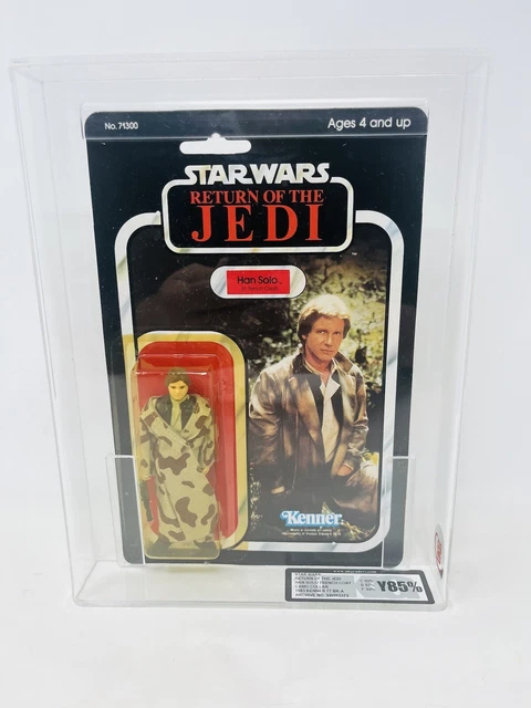 Trench vintage Star Wars Han Solo 77a posteriore moc classificato Y85% Kenner ROTJ UKG