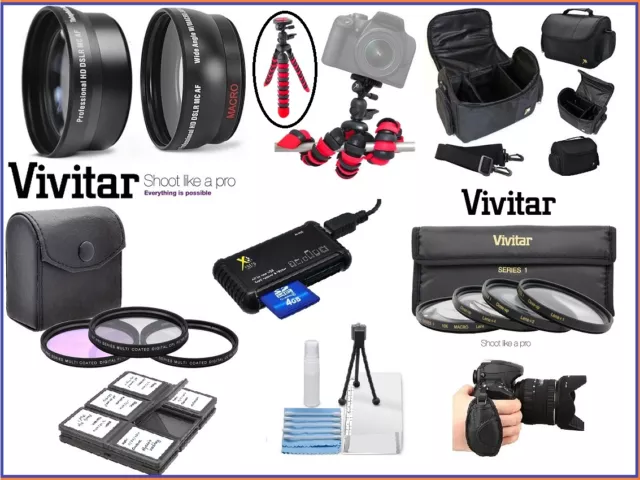 Pro Hi Def Super Deluxe Accessory Bundle For Canon EOS Rebel T6i 750D