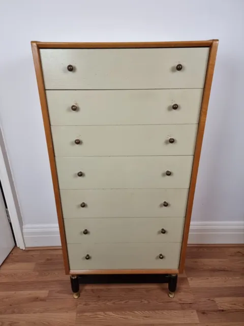 Mid-century G Plan Librenza Oak Chest of Drawers with Painted Front c.1960