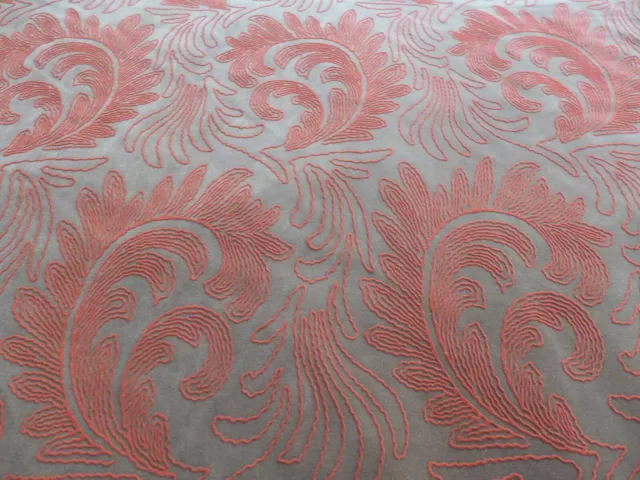 Kravet Lee Jofa Stonehouse Embroidered Velvet Upholstery Fabric By Yard 54" Khak