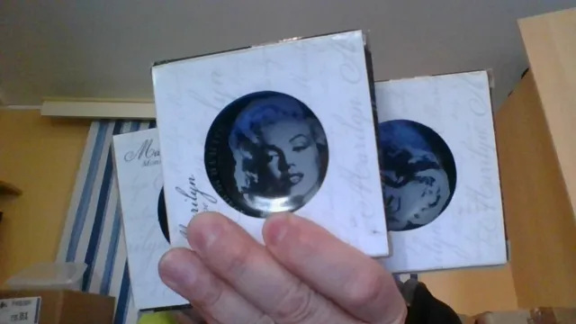 lot de 3 cendriers marilyn monroe en verre neuf port gratuit