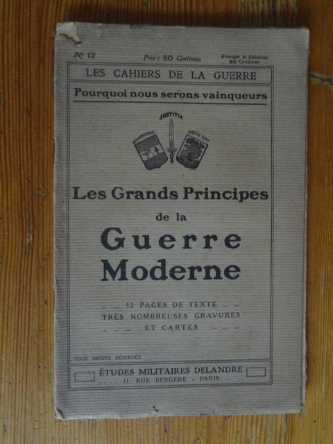 WW1 Great Principles of Modern Warfare Notebooks of War. Ed 1914
