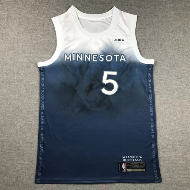 Nouveau maillot de basket Minnesota Timberwolves #5 Edwards maillot Stitched*