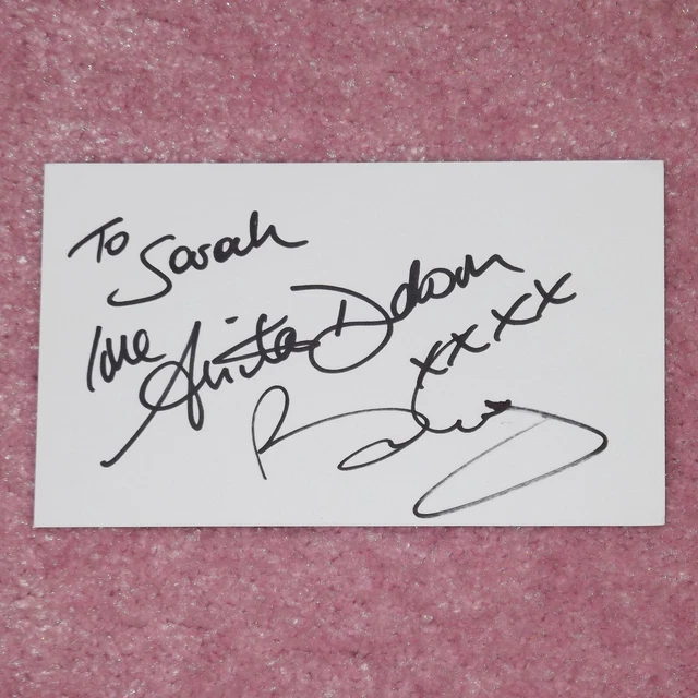 QUEEN / BRIAN MAY + ANITA DOBSON Signed / Autographed Card