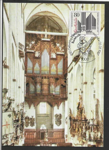 pd083 Repubblica Federale Tedesca/organo musicale n. Michel 1323 sul primo giorno Maxicard