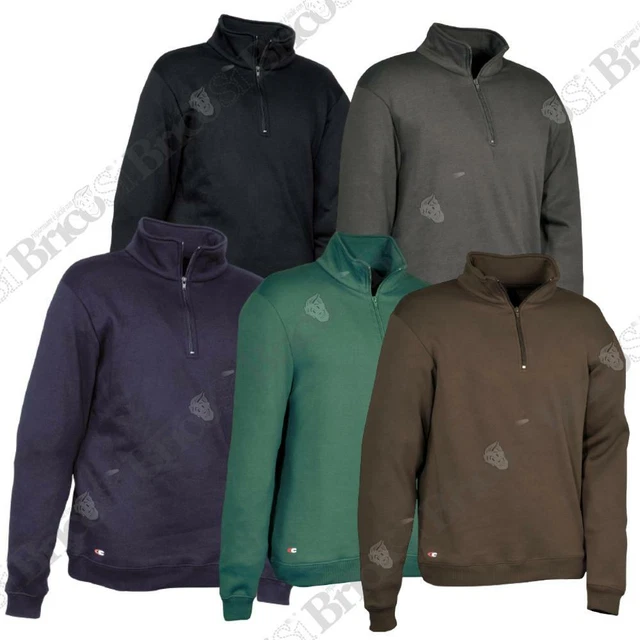 Felpa Uomo invernale Maglia da Lavoro Sport Cofra Arsenal con zip al collo