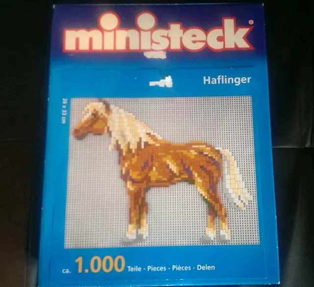 Ministeck Mini Steck Pferd Haflinger ca. 1000 Teile sehr gut erhalten TOP