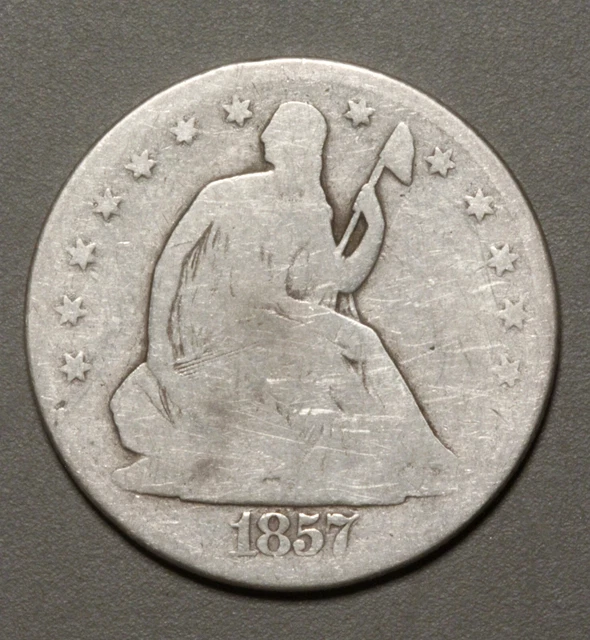 1857 Liberty Seated HALF DOLLAR *AG/G* 50c Antebellum Period #11