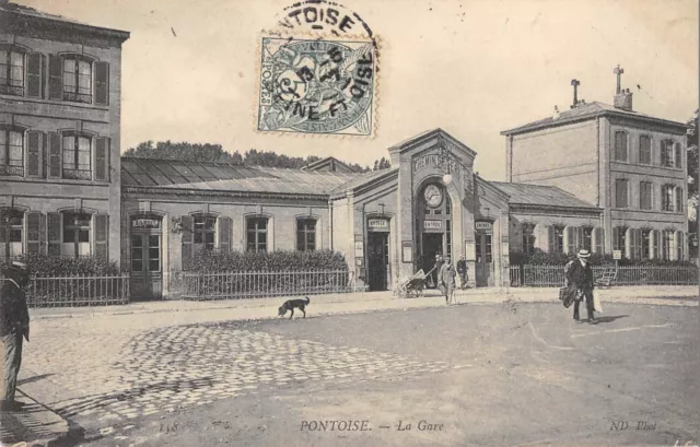 Cpa 95 Pontoise La Gare