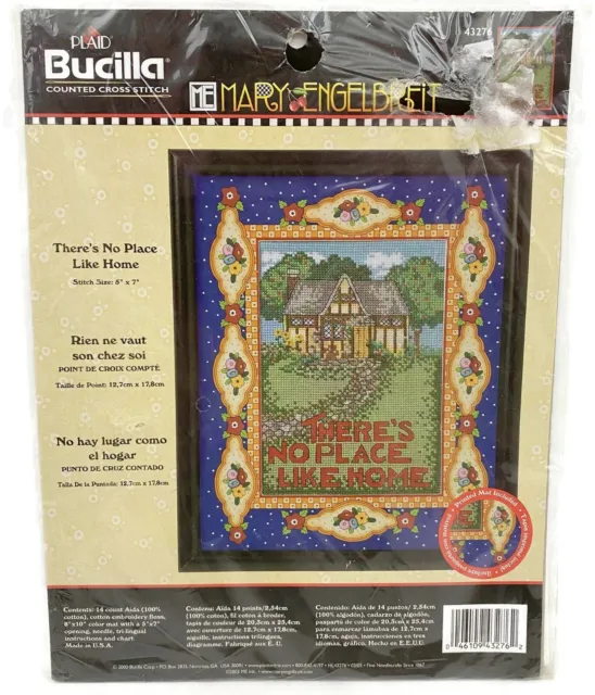 Bucilla Mary Engelbreit No Place Like Home Counted Cross Stitch Kit Sealed