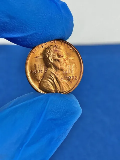 1972 D Lincoln Memorial Cent Flip-Over Double Multi-Struck On Obverse Mint Error