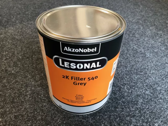 (33,00€/1l) Lesonal 199787 2K Filler 540 Grey 2K Füller 540 Grau 3l