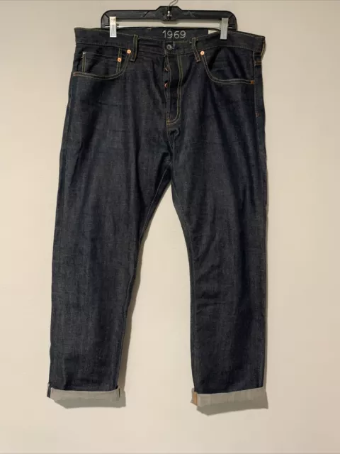 Gap 1969 Japanese Selvedge Denim Jeans Straight Fit Mens Size 36 x 30- Read