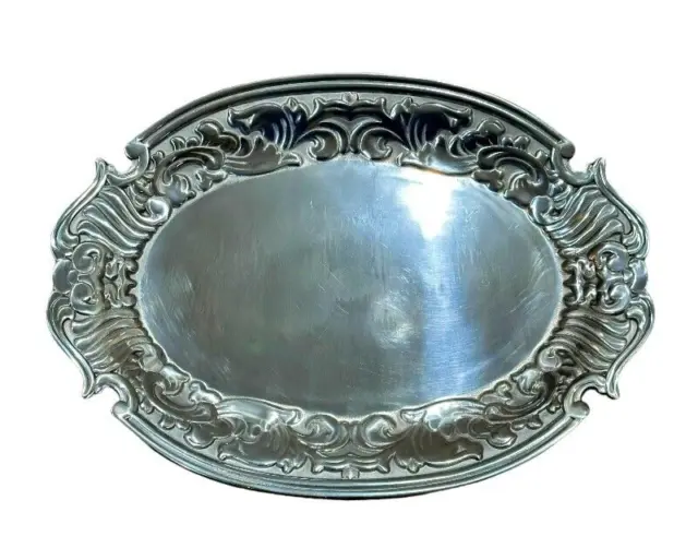 Wilton Armetale Viceroy Oval Serving Tray Platter Large 18.5" x 13.5" Pewter