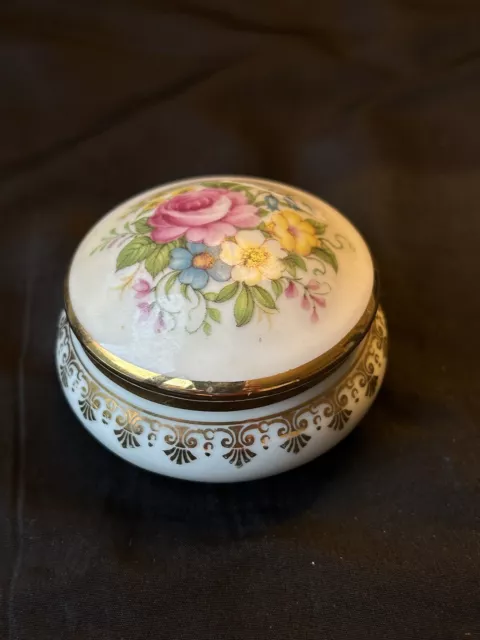 Vintage Trinket Box Limoges France Hand Painted