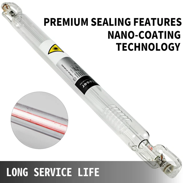 Tube Laser CO2 En Verre VEVOR 40W à 150W - Pour Machine De Gravure Et Découpe - Plusieurs Longueurs