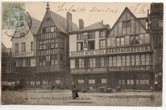 REIMS - Marne - CPA 51 - Théme Commerce - Martin Marchand de vins Restaurateur 2