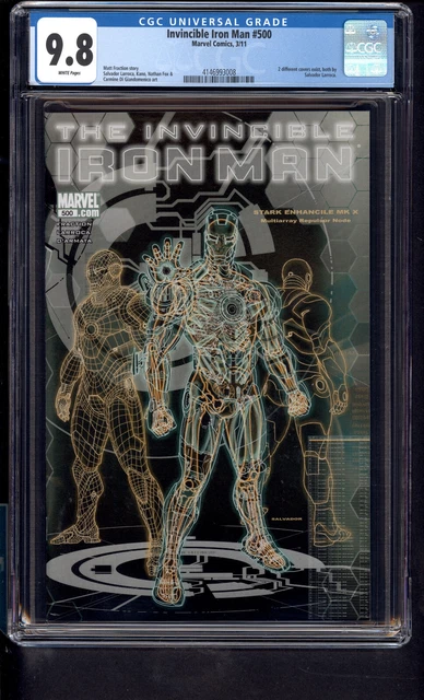 Invincible Iron Man 500 CGC 9.8 2 Different Covers Exist Both Salvador Larroca