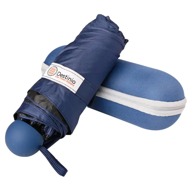 Capsule Umbrella, 5 Fold Manual Open 19 Inch Small Umbrella with UV Coating for