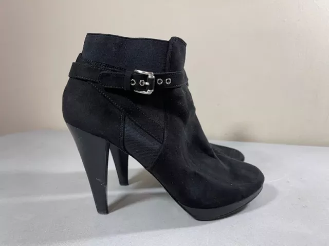 KELLY AND KATIE JAQUIE BLACK BUCKLE BOOT SIZE 10M WOMENS