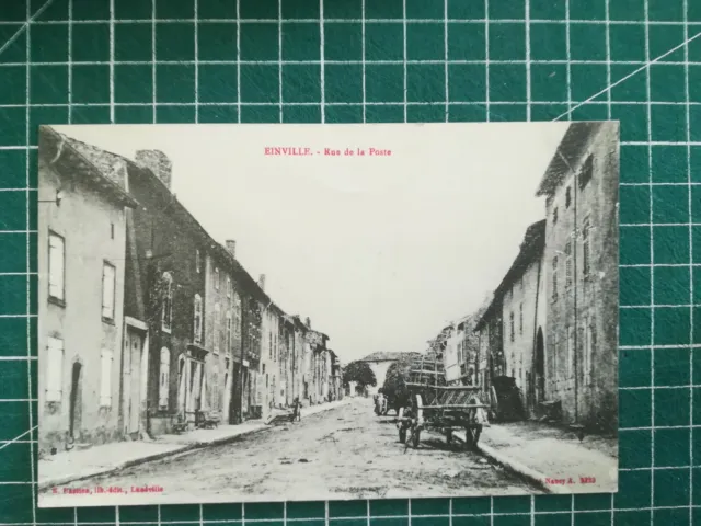 se069 CPA photo - circa 1917 - Einville - Rue de la poste - animated