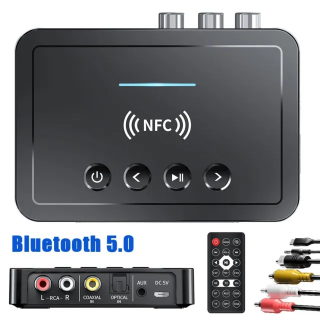 3 In 1 NFC Bluetooth 5.0 Adapter Empfänger Sender Stereo Audio AUX RCA Receiver 2