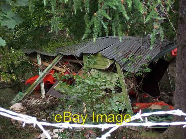 Photo 6x4 Park Hut damaged in the Oughtibridge Flood Park Hut used for st c2007