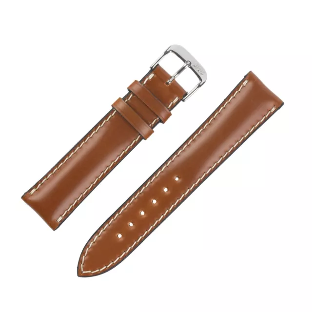 Rios1931 New York  Shell Cordovan Leather Watch Strap gold brown cognac  20 mm