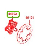 Moyeu De Roue Avant Kymco Maxxer 400/450, Mxu 400/465/500 4470A-Lfa5-E00 Oem
