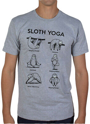 SLOTH YOGA FUNNY T-SHIRT Peace Yoga Gym Party Sport Fun Gift Tshirt T Shirt Top