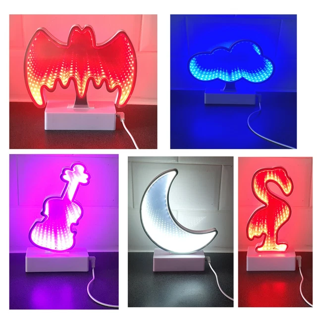 SENSORY INFINITY MIRROR Light Autism Tunnel Wall Relaxing Calm Desk ...