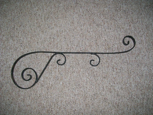 Antique old vintage Cast Iron Sign Hanger Bracket handmade large