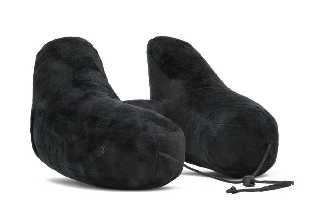 Duo Inflatable Travel Pillow Airplane Neck Pillow 4 positions for Neck Head Hood