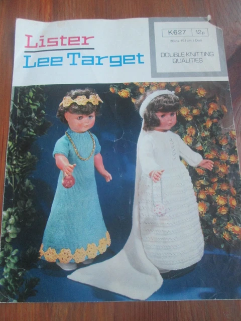 Wedding Dress Bridesmaid Dress for Doll Lister lee Target K627 Knitting Pattern