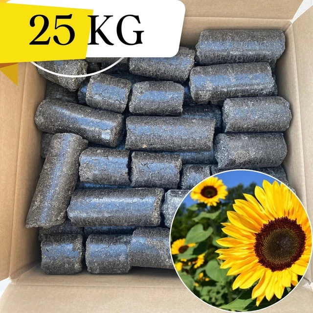 Briquetas 25kg Briquetas de cuencos de girasol chimenea paleta RUF✅