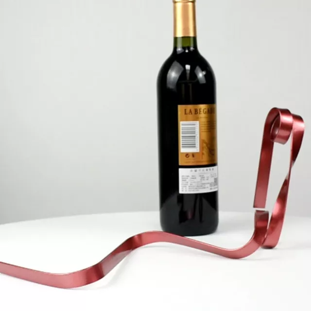 Chic Metal Wine Bottle Holder Floating Stand Rack Bracket for Home Decor 3