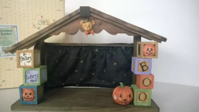 Cherished Teddies Beary Scary 🎃 Halloween House with BOX