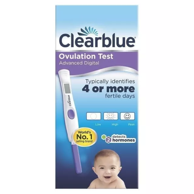 Kit ovulazione digitale avanzato Clearblue (doppio ormone) confezione da 10