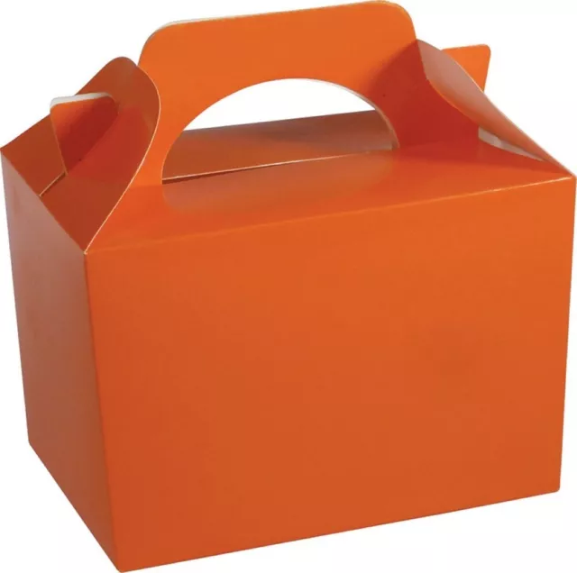 15 x ORANGE PARTY FOOD BOXES - Loot Lunch Cardboard Gift Children's Kids.