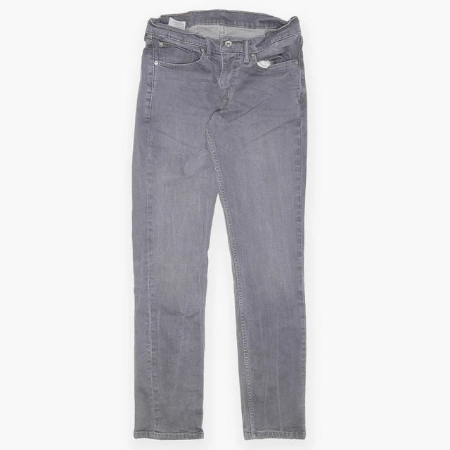 Jeans dritti vintage LEVI'S 511 da uomo grigi anni '90 denim slim W28 L32