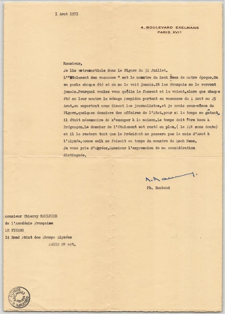 Jean-Pierre Faye - Longue lettre autographe signée à Thierry Maulnier
