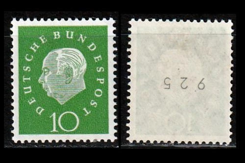 HEUSS III - Mi. 303 R Rollenmarke mit Nr. 925 POSTFRISCH