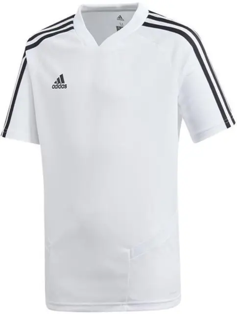 New adidas Age 11-12 Tiro 19 Aeroready Jersey White t-shirt boys girls junior